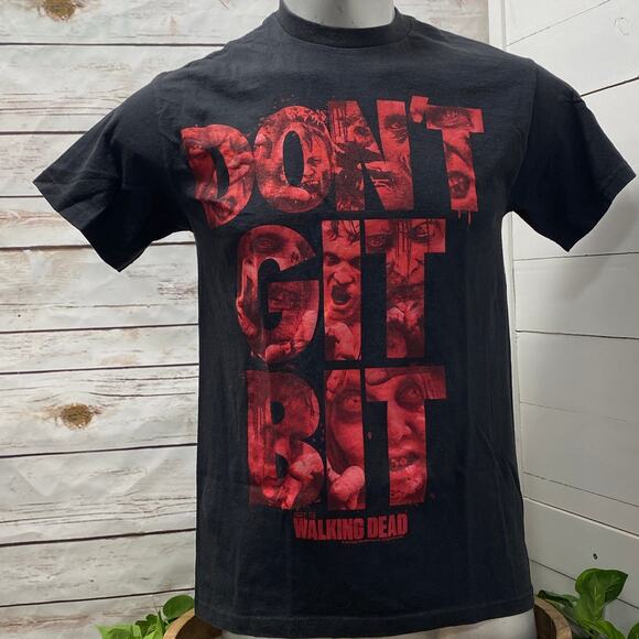 Walking Dead Don't Git Bit Zombie Apocalypse TShirt AMC TV Horror Get The Medium - Picture 1 of 6